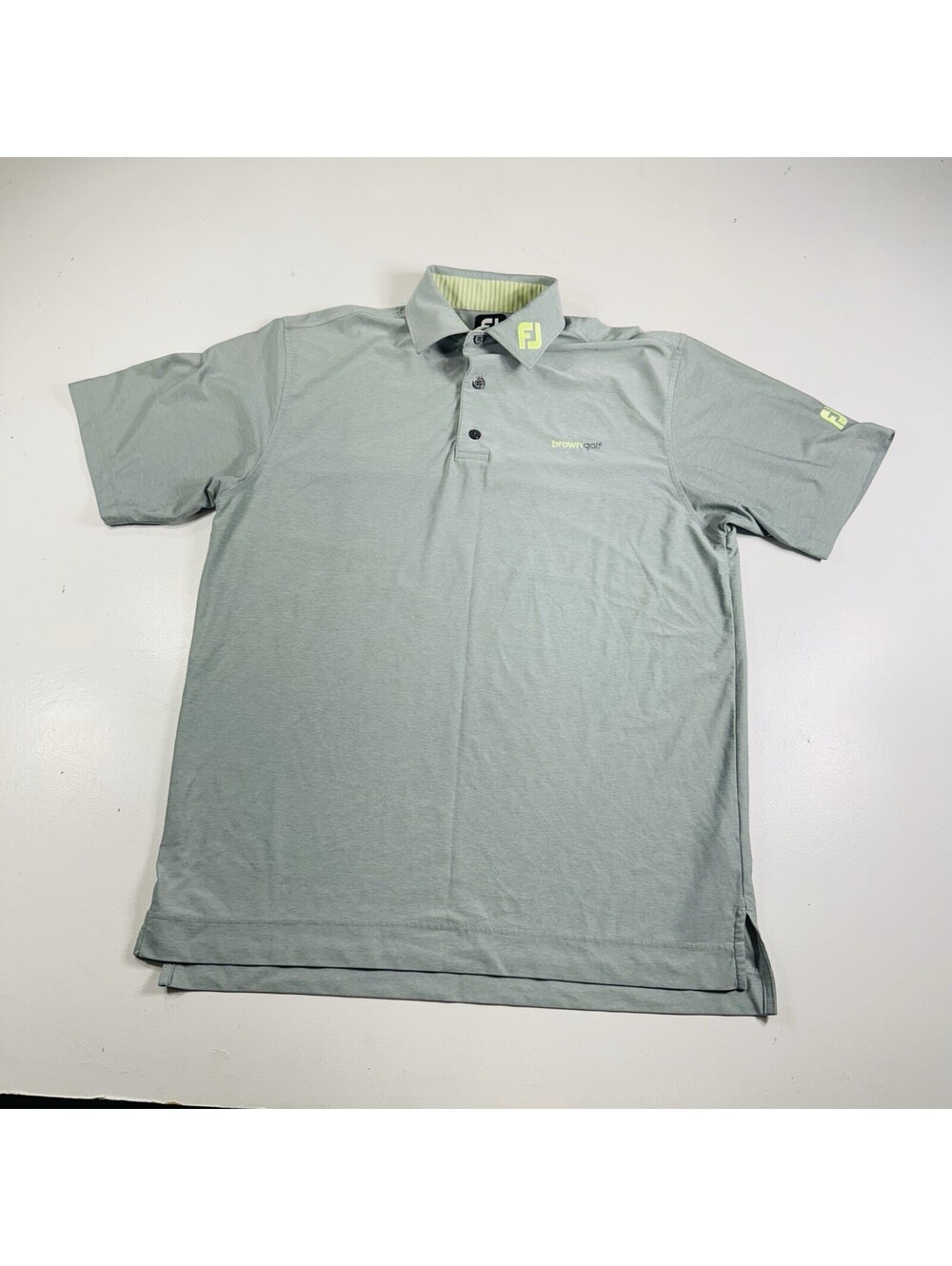 Footjoy Golf Polo Shirt Light Gray Stretch Men’s Size Medium